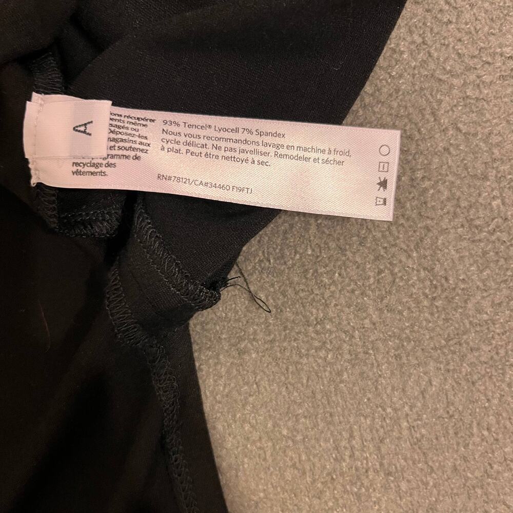 EILEEN FISHER Tunic Medium Black Tencel Minimalist Lagenlook Quiet Luxury Top - Picture 7 of 7